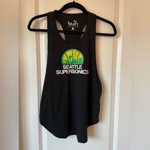 Etsy Seattle SuperSonics black tank top, size small.